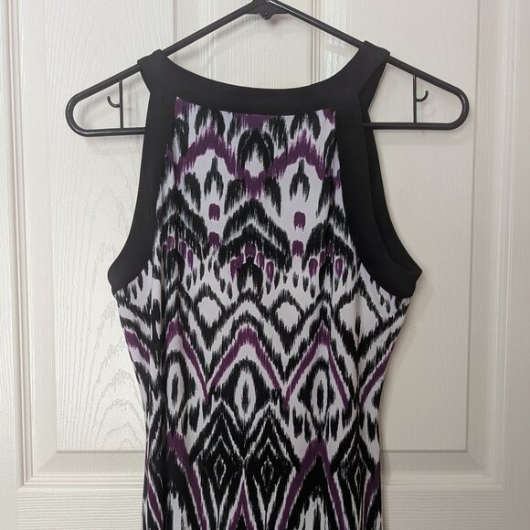 INC International- Boho Escape Halter top. PM (purple/black & white) NWT - Picture 3 of 8
